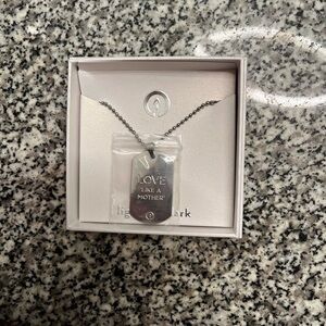 Silver Necklace with 'Love Like a Mother' Pendant